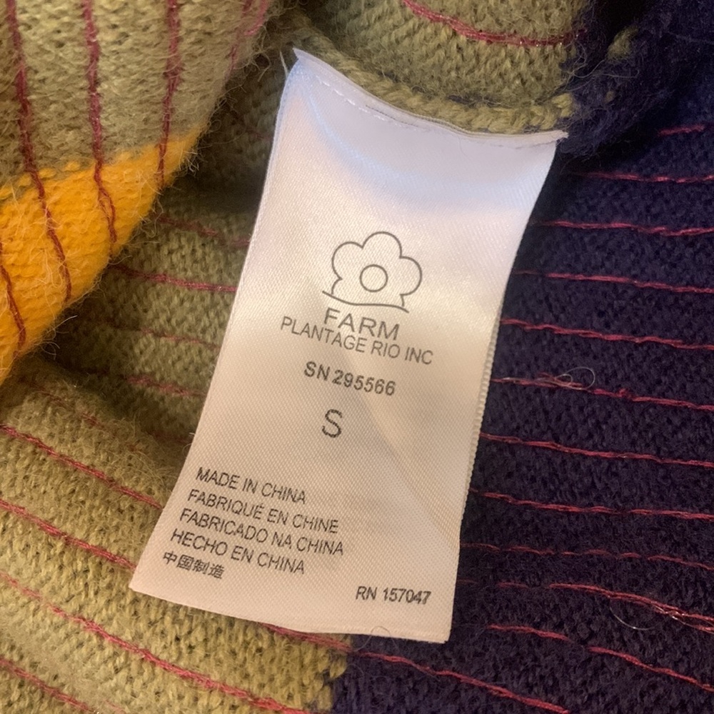 Farm Rio Striped Sequin Sweater - Picture 6 of 6